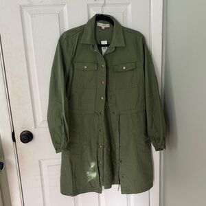 LOFT Olive Utility Jacket/Dress